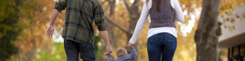 Family Walking During Fall