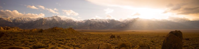 Desert to Mountaintop in Sun
